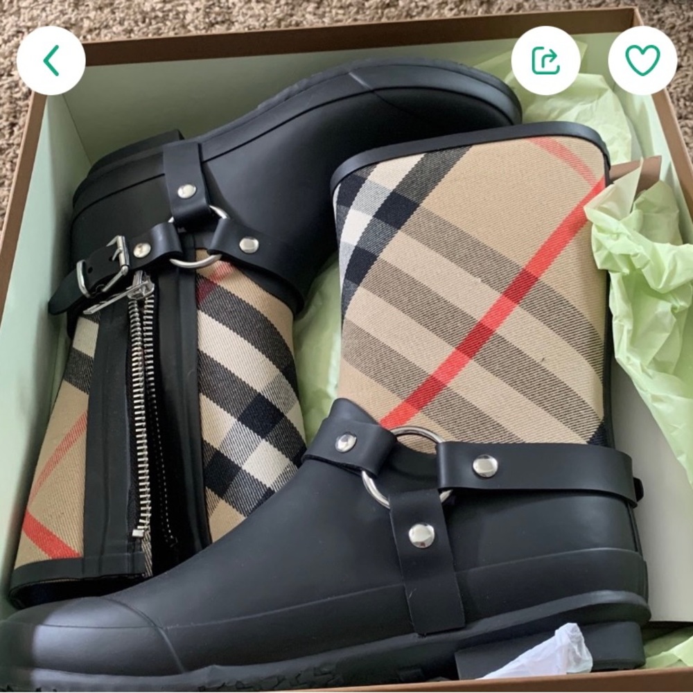 Burberry rain boots